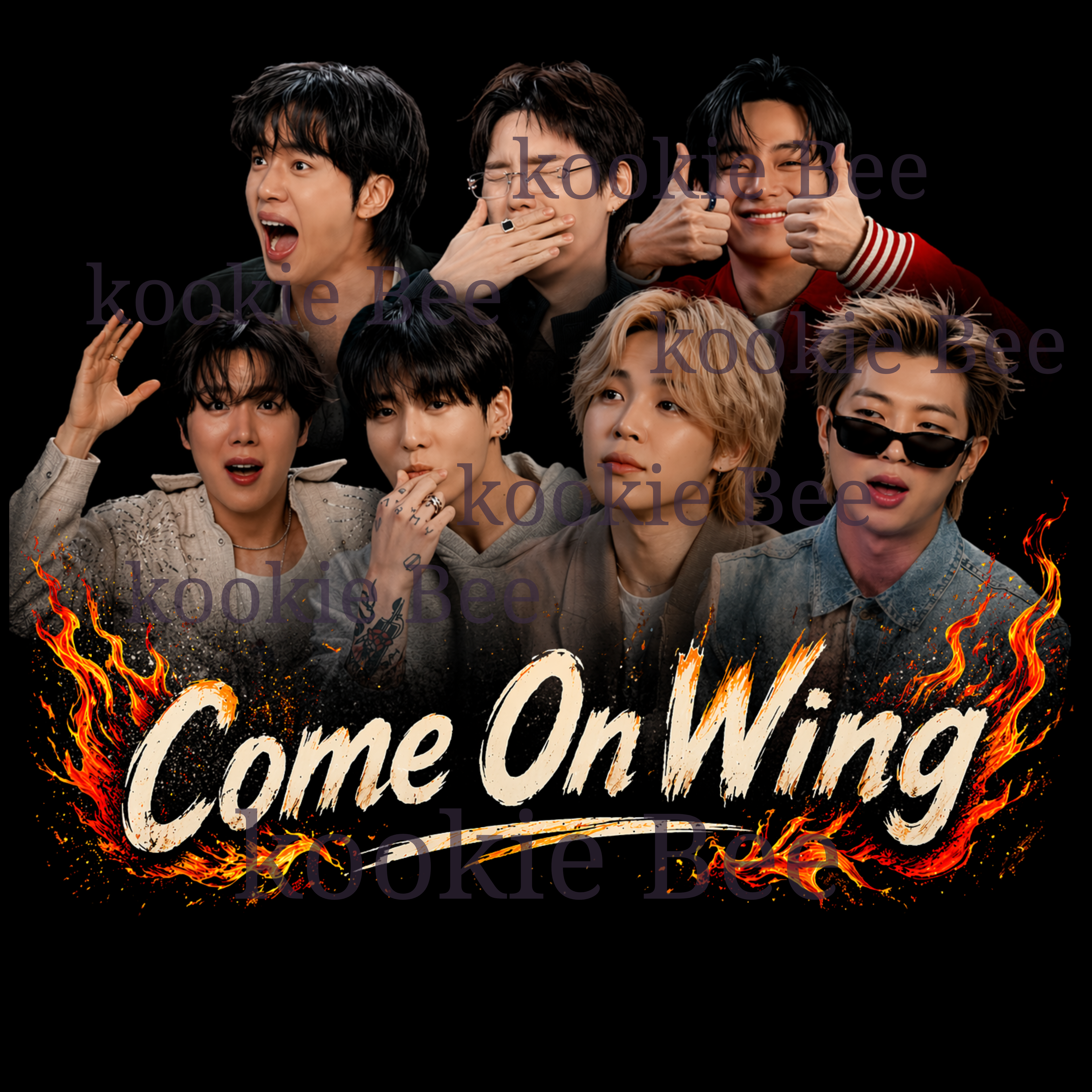 Come On Wing T-Shirt, BTS, Hot Ones, Comfort Colors